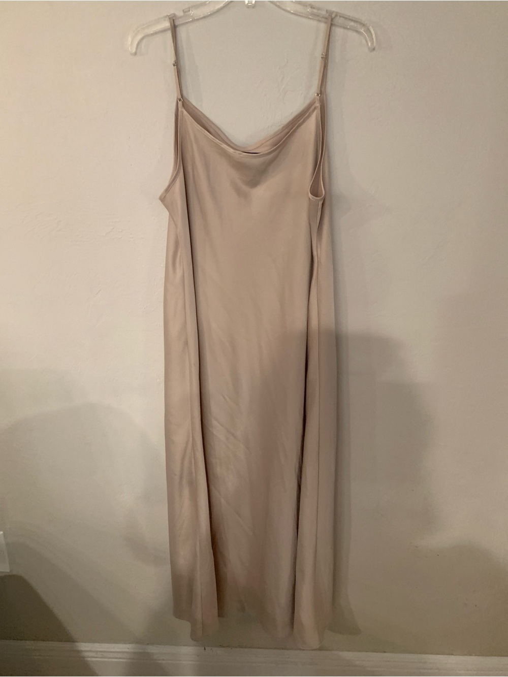 cupcakes & cashmere Pale Blush Satin Maxi Slip Dress XL no flaws - Picture 6 of 6